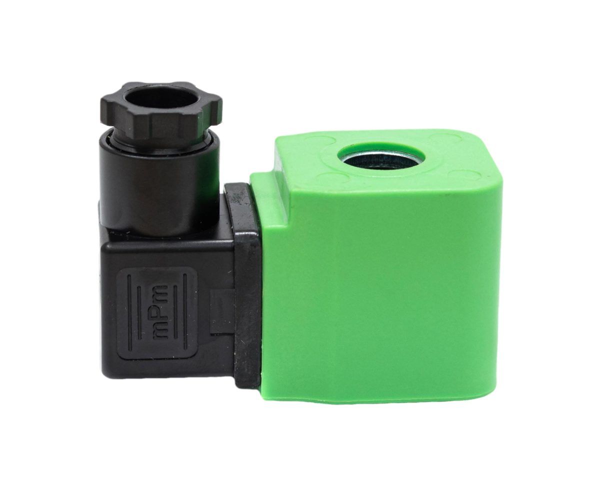 Bobina solenoide SVEG-R1 para válvula de engate rápido, ideal para sistemas pneumáticos na automação industrial.