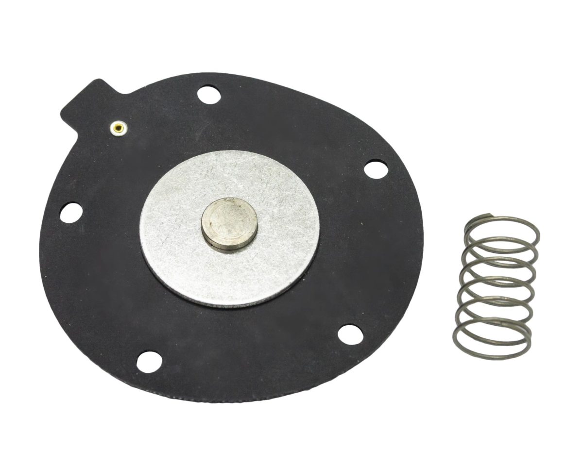 Diafragma e mola para válvula de engate rápido SVEG-25-R2, ideal para sistemas pneumáticos na automação industrial.