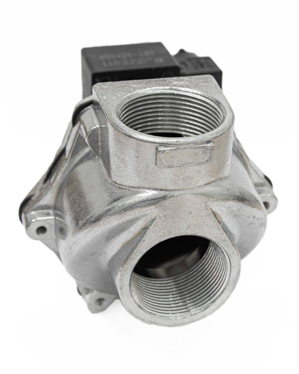 Válvula pneumática de diafragma BSP de 1.½ pol. para controle em sistemas de exaustão e despoeiramento industrial.