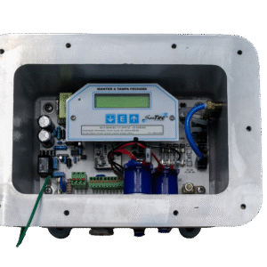 Controlador ECO Santec V7 com válvulas integradas para automação industrial e controle pneumático de sistemas.